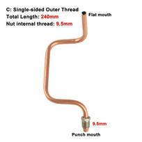 1Pcs 240mm Air Compressor Exhaust Tube Anti-overheating Copper-plated aluminum Valve Tube Smooth Operation Air Line Hose
