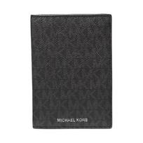 MICHAEL KORS Logo bi-fold design, artificial leather, passport bag, men's black