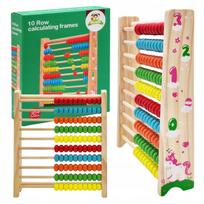 Wooden abacus ECO UNICORN 25 cm SOLID WOOD 10 rows