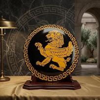 Personalized Handcrafted Steel Lion Shield: Medieval LARP Armor, Cosplay Prop 60.96 cm