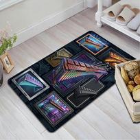 Cybernetic Marimba Innovations Pattern Rug Floor Mat for Living Room or Bedroom Soft and Comfortable Carpet a Gift for Birthday and Holiday. 40x60cm( 15x23in )