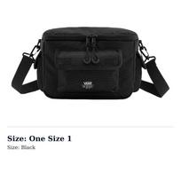Vans Zip Closure Polyester Shoulder Bag, Crossbody Bag, Sling Bag Regular Unisex Black VN000BZNBLK One Size 1