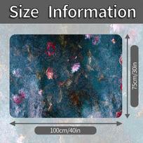 1pc Frozen Rose And Golden Leaves Printed Pattern Individual Car Trunk Mat Interior Protection Trunk Liner Durable Polyester 75*100cm