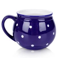 Blue polka dot ceramic mug 850 ml