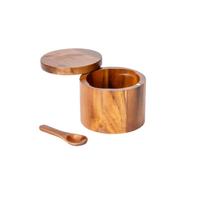 Wood Cellar with Lid, Kitchen Seasoning Container for and Spices one size