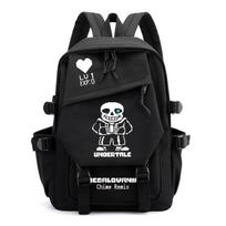 Pagal „Legendą“, „Undertale Sans“ mokinių kuprinės vyrams ir moterims yra madingos, didelės talpos animacinių filmų kuprinės. undertale backpack black