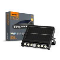 Solar LED wall lamp black with motion sensor 600lm IP54 WLSO Videx
