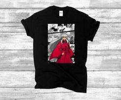InuYasha Manga Style Graphic black hirt summer cotton XXL