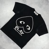Comme Des Garcons PLAY Heart Big Logo Short Sleeve T Shirt Black Size Small Hype Unisex T-Shirt XXXL