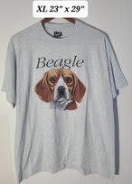 Vintage 90s Beagle Gray XL T-Shirt Single Stitch Made in USA (Stains) Unisex T-Shirt XL