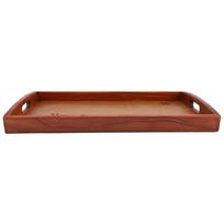 Solid Wood Tea Serving Tray Smooth Surface Rectangular Wooden Tray  Tea Set Serving