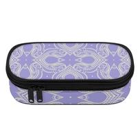 Pencil Pouch Durable 300D Polyester Portable Zip Around Closure with Mesh Pocket Removable Divider and Pen Slots for Classroom Use One Size