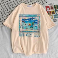 Frutiger Aero moteriški marškinėliai kawaii Y2k Spalvingi Grafiniai Pankroko Patogūs marškinėliai Spalvingi Y2k Grunge harajuku Pop Kultūra 80-ųjų XS