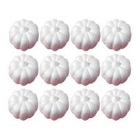12 vnt. putplasčio moliūgai, balti dirbtiniai moliūgų papuošalai, dažomi „pasidaryk pats“ amatai Helovinui, rudeniui, Padėkos dienai, fotografijos rekvizitai 12pcs white