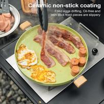Grilling Pan Smokeless Non-stick Round Frying Pan Griddle Baking Barbecue Stove Top Camping Cooking Utensils For Meat Fish And CHINA