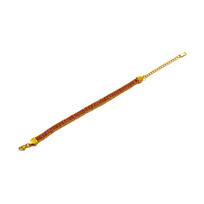Gold Color Woven Crystal Cubic Zirconia Bracelet for Women and Men Gold Plated Stainless Steel Jewelry Accessories rožinė