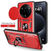 Case for Redmi Note 14 Pro Plus Ring holder Stand car Magnetic  Armor Shockproof for Redmi 14C 14R Sliding lens protective cover for Redmi 14C