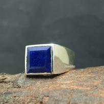 Raw Blue Sapphire Gemstone 925 Sterling Silver Ring Jewelry, Unisex Artisan Gift Ring 5