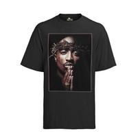 Tupac Shakur RIP 2 Pac Jėzus Biggi Besimeldžiantis Veidas Muzika Hip Hop Vyriški Marškinėliai M