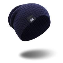 Megzta beanie Moteriška kepurė Žieminė vyrų kaukolės Šilta laisvalaikio slypi kepurė Nerta skrybėlė moteriška, maišyta kepurė