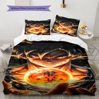 Son Goku Rašto Patalynė, Antklodės Komplektas Antklodės Užvalkalas Pagalvės Užvalkalas Namų Gimtadienio Dovana (1 * antklodės užvalkalas + 2 * pagalvės užvalkalai, be šerdies) 135x200cm