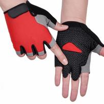 Fingerless Half Finger Gloves Breathable Anti-slip Women Men Cycling Gloves Elastic Shock Unisex Gym Training Gloves M
