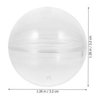 10Pcs Vending Machine Fillable Empty Balls Plastic Packaging Storage Party Favors Candy Holder Multi-Purpose Gift Boxes 3.2X3.2X3.2CM