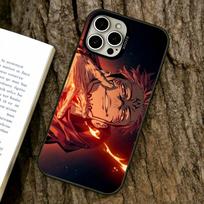 Sukuna telefono dėklas iPhone 17,16,15,14,13,12,11 Plus,Pro Max,XS,Spalvotas sidabru dengtas vidinis dangtelis iPhone14Plus