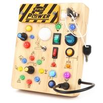 Joyreal Montessori Busy Board Educational Toy for Boys and Year Old Birthday LED Fine Motor Skills Early Childhood Development Girls, 2-3 Gift, Toy,