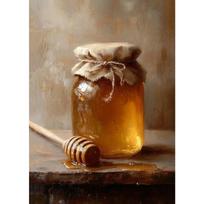 Vintage Tomatoes Spice Lemons Honey Jar Milk Glass Still Life Posters Canvas Printing Wall Art Picture for Kitchen Decor Gifts 21X30CMNo Framed