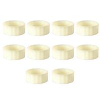 Silikonai Elastingi Žvakių Laikikliai Stovai Montavimo Elementai Laikikliai Žvakidės Adapterio Žiedai su Patikimu Laikymu Įvairioms Žvakėms beige