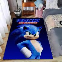 Sonic The Hedgehog Spausdintas Kilimas Mėlynas Minkštas Miegamojo Grindų Kilimėlis Tinka naudoti kaip neslystantis kilimėlis svetainės, miegamojo, sofų 70x100cm( 27x39in ) black