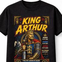 King Arthur Camelot Excalibur Medieval Legend Knight Unisex TShirt S