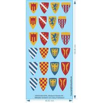 Medieval Shields #4 - 'Mittelaltr Schlacht von Crecy England' - Waterslide, Any Scale - Waterslide, 000