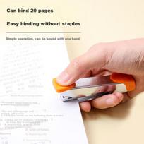 MAX Meikesi HD-10K Compact Low-Effort Stapler Set (Stapler + Staples) with Staple Remover, And Office Use Stapler Can Staple 2-20 Pages, Purple