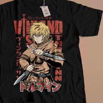 Viking Anime Shirt, Vintage Seinen Manga Tee, Retro Japanese Anime Streetwear Oversized Graphic T Shirt S