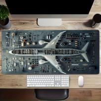 1Pc large high definition aircraft structure pattern mouse pad, desktop pad,  non-slip rubber base, keyboard pad, game mousepad 30*60CM