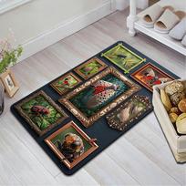 Insect Art Collection Pattern Rug Floor Mat for Living Room or Bedroom Soft and Comfortable Carpet a Gift for Birthday and Holiday. 40x60cm( 15x23in )