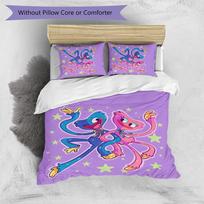 poppy playtime Printed 3PCS Bedding Set Soft Breathable Duvet Cover Pillowcases Set Washable Bedroom Decor Home Gift 135cm*200cm