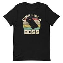 Toss Like a Boss T-Shirt Funny Cornhole Shirt Corn Hole Gifts 3XL