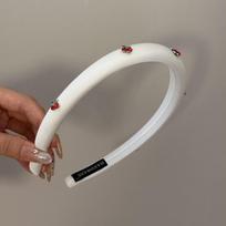 Fairy Style Cherry Design Headband Versatile Korean Style Headband  for Girls Women Beige-Red