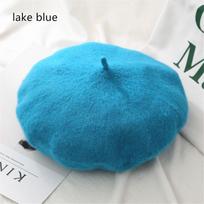 Solid Color Winter Warm Beanie Wool Beret Cap Autumn Beret Hat Flat Cap Hat Felt Berets