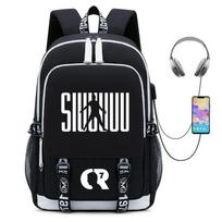 Futbolo žvaigždės kuprinė su USB įkrovimu, mokyklinė kuprinė, studento kuprinė, kompiuterio krepšys, vaikiška kuprinė Backpack