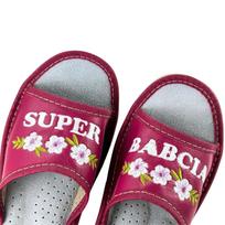 Slippers for Grandma's Day Comfortable flip-flops for grandma with the inscription 35