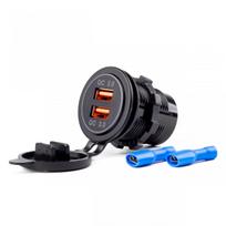 Waterproof charger with 2x USB sockets 12V 24V MOD-05 AMIO-02855