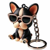 Funny Bull Dogs Keychain,Creative Finger Bull Dogs Keychains,Cool Portable Dog Decortion One Size