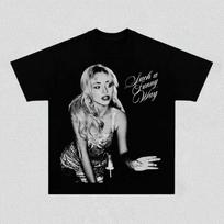 Vintage Washed Sabrina Carpenter Coachella Tour Graphic T-shirt Men Women Printed Tee Summer Casual Fashion Clothing Tops High Quality Streetwear 4XL