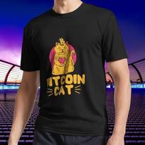 Bitcoin Cat Active Logo T-Shirt Unisex Size S-5XL M