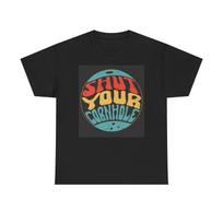 Shut Your Cornhole Graphic T Shirt Funny Unisex Heavy Cotton Tee M