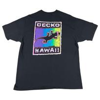 VTG 90s Gecko Hawaii Distressed Black Surf Skate Single Stitch T Tee Shirt Sz XL Unisex T-Shirt XXXL